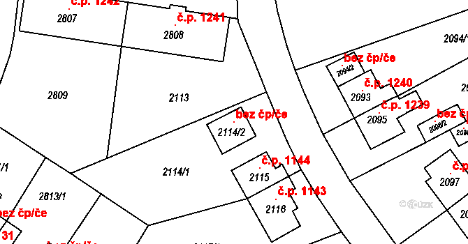 Sokolov 117665142 na parcele st. 2114/2 v KÚ Sokolov, Katastrální mapa