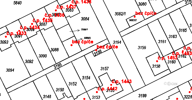 Praha 43127142 na parcele st. 3156 v KÚ Záběhlice, Katastrální mapa