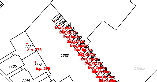 Vidnava 44354142 na parcele st. 1091 v KÚ Vidnava, Katastrální mapa