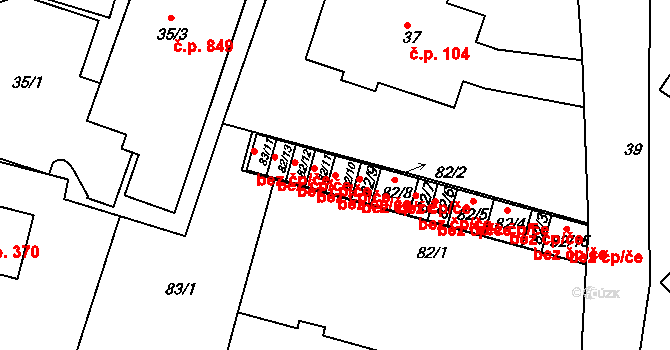 Klášterec nad Ohří 45106142 na parcele st. 82/10 v KÚ Miřetice u Klášterce nad Ohří, Katastrální mapa
