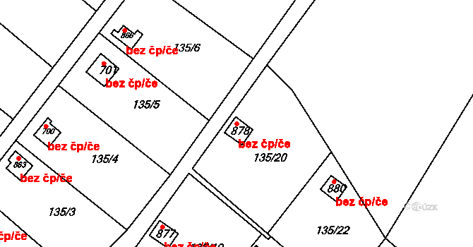 Kralupy nad Vltavou 45407142 na parcele st. 878 v KÚ Mikovice u Kralup nad Vltavou, Katastrální mapa