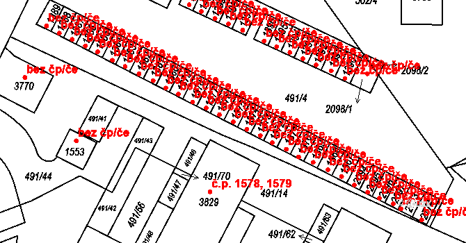 Ústí nad Orlicí 48526142 na parcele st. 1375 v KÚ Ústí nad Orlicí, Katastrální mapa