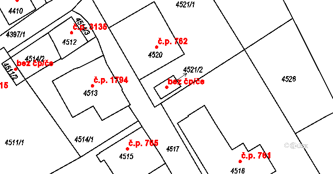 Varnsdorf 48688142 na parcele st. 4521/2 v KÚ Varnsdorf, Katastrální mapa