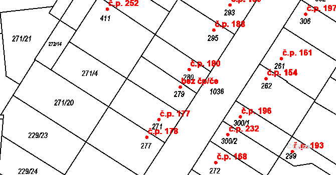Humny 179, Pchery, Katastrální mapa