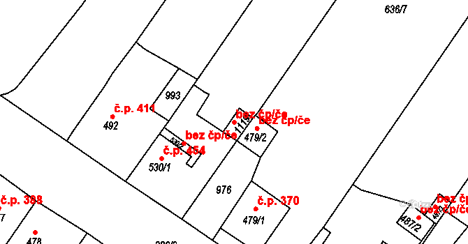 Osek 39144143 na parcele st. 1119 v KÚ Osek u Duchcova, Katastrální mapa