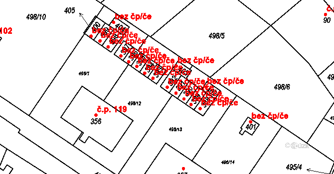 Čelákovice 39908143 na parcele st. 392 v KÚ Sedlčánky, Katastrální mapa