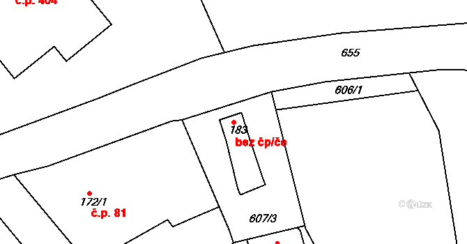 Karlovy Vary 42499143 na parcele st. 183 v KÚ Bohatice, Katastrální mapa