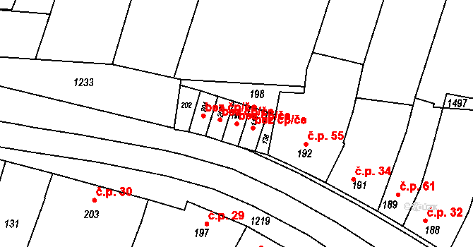 Uhřice 42528143 na parcele st. 199 v KÚ Uhřice u Kroměříže, Katastrální mapa