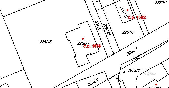 Uhříněves 1556, Praha na parcele st. 2262/7 v KÚ Uhříněves, Katastrální mapa