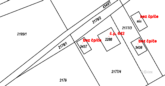 Ostravice 99166143 na parcele st. 3437 v KÚ Ostravice 1, Katastrální mapa