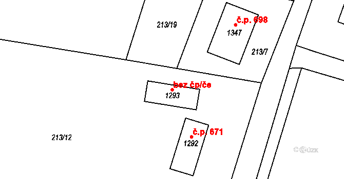 Raškovice 120128144 na parcele st. 1293 v KÚ Raškovice, Katastrální mapa