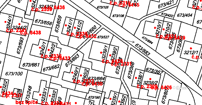 Zlín 6428 na parcele st. 3239/1 v KÚ Zlín, Katastrální mapa