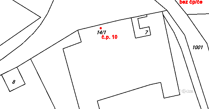 Sobědraž 10, Kostelec nad Vltavou na parcele st. 14/1 v KÚ Sobědraž, Katastrální mapa
