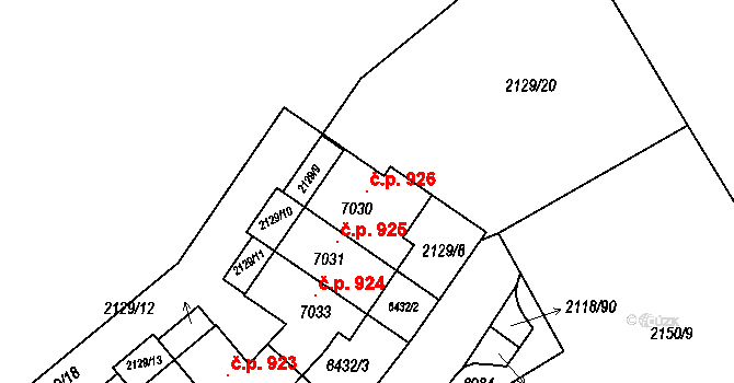 Beroun-Závodí 926, Beroun na parcele st. 7030 v KÚ Beroun, Katastrální mapa