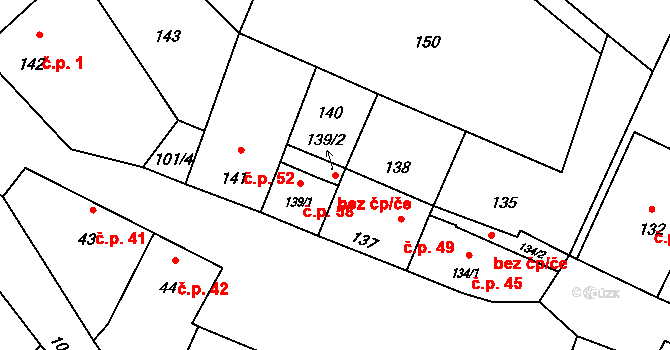 Kroměříž 39031144 na parcele st. 139/2 v KÚ Hradisko, Katastrální mapa
