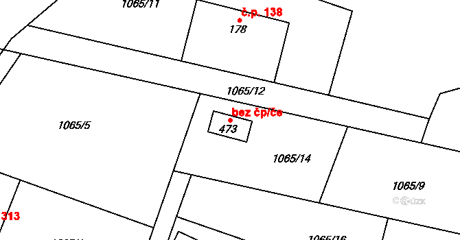Třinec 40193144 na parcele st. 473 v KÚ Nebory, Katastrální mapa