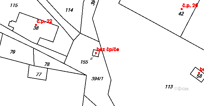 Česká Skalice 41796144 na parcele st. 155 v KÚ Zlíč, Katastrální mapa