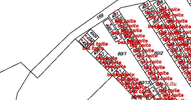Prostějov 47681144 na parcele st. 496 v KÚ Domamyslice, Katastrální mapa