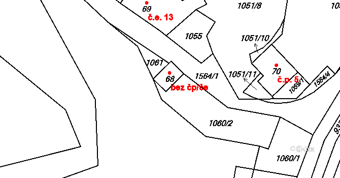 Dubá 48265144 na parcele st. 68 v KÚ Dražejov u Dubé, Katastrální mapa
