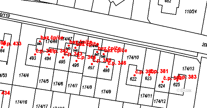 Nehvizdy 49486144 na parcele st. 648 v KÚ Nehvizdy, Katastrální mapa