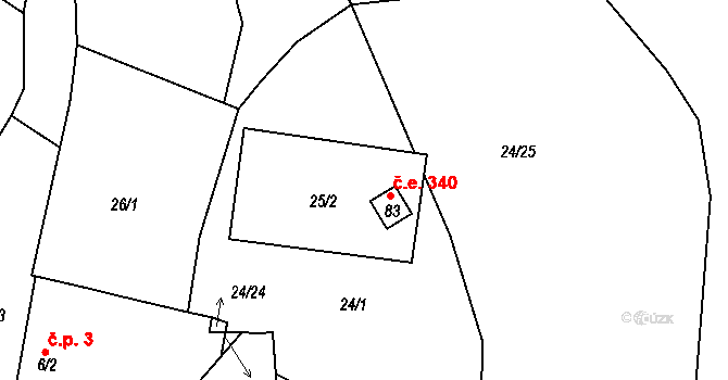 Rounek 26, Vyskytná nad Jihlavou, Katastrální mapa