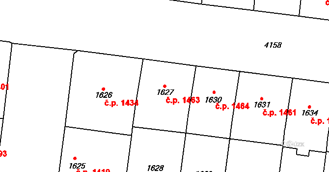 Vinohrady 1463, Praha na parcele st. 1627 v KÚ Vinohrady, Katastrální mapa