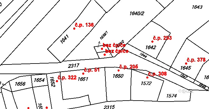 Velká Bystřice 47394145 na parcele st. 1639/2 v KÚ Velká Bystřice, Katastrální mapa