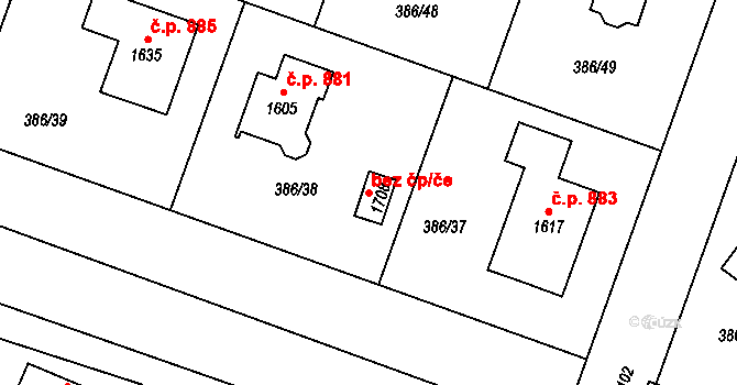 Letohrad 79019145 na parcele st. 1708 v KÚ Letohrad, Katastrální mapa