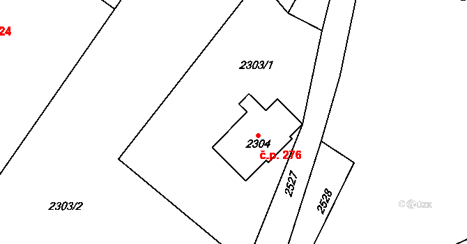 Semily 276 na parcele st. 2304 v KÚ Semily, Katastrální mapa