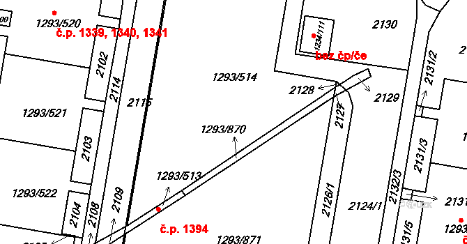 Řepy 1394, Praha na parcele st. 1293/514 v KÚ Řepy, Katastrální mapa