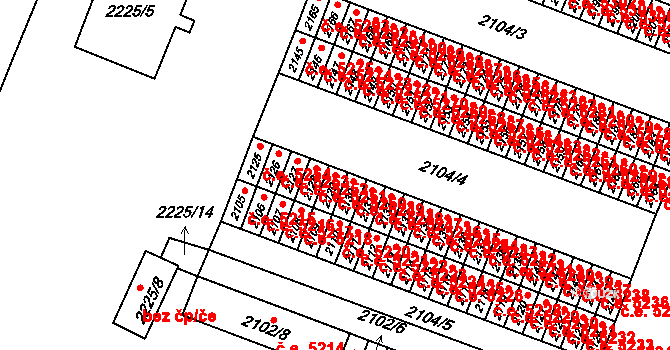 Kadaň 5250 na parcele st. 2129 v KÚ Kadaň, Katastrální mapa
