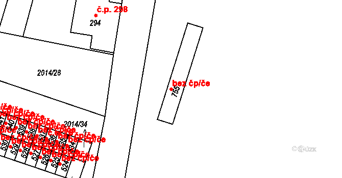 Horní Cerekev 39233146 na parcele st. 755 v KÚ Horní Cerekev, Katastrální mapa