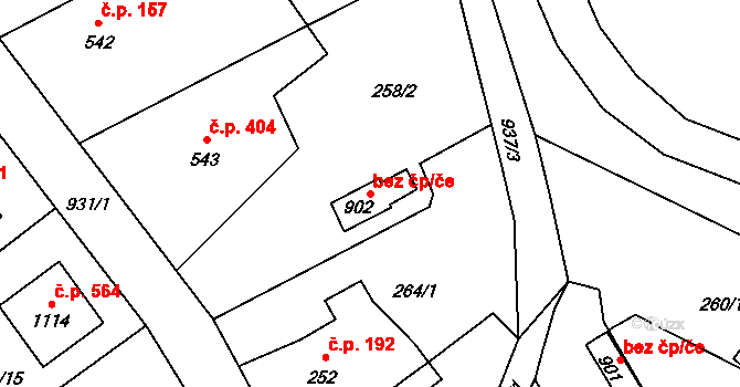 Borohrádek 44237146 na parcele st. 902 v KÚ Borohrádek, Katastrální mapa