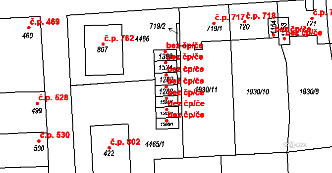 Hrušovany nad Jevišovkou 50503146 na parcele st. 1283 v KÚ Hrušovany nad Jevišovkou, Katastrální mapa