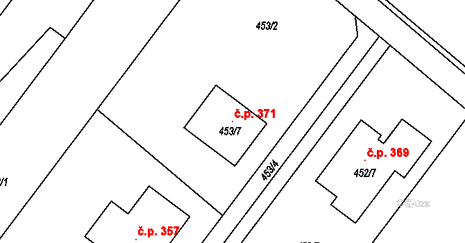 Radslavice 371, Katastrální mapa