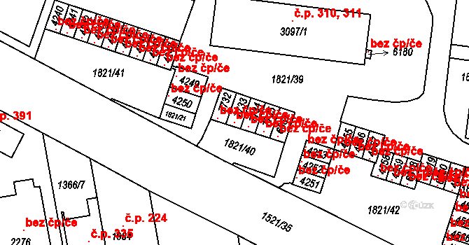 Třebíč 147689147 na parcele st. 7733 v KÚ Třebíč, Katastrální mapa