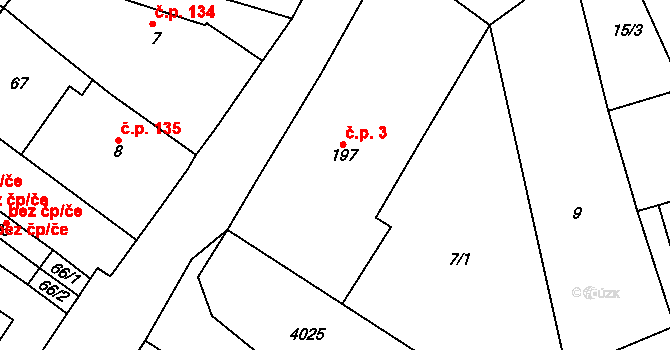 Cvikov I 3, Cvikov na parcele st. 197 v KÚ Cvikov, Katastrální mapa