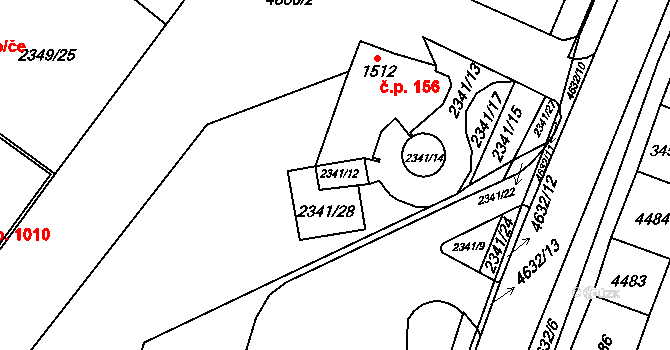 Hrušovany nad Jevišovkou 48429147 na parcele st. 2341/12 v KÚ Hrušovany nad Jevišovkou, Katastrální mapa