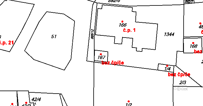 Čermná 80181147 na parcele st. 167 v KÚ Čermná u Staňkova, Katastrální mapa