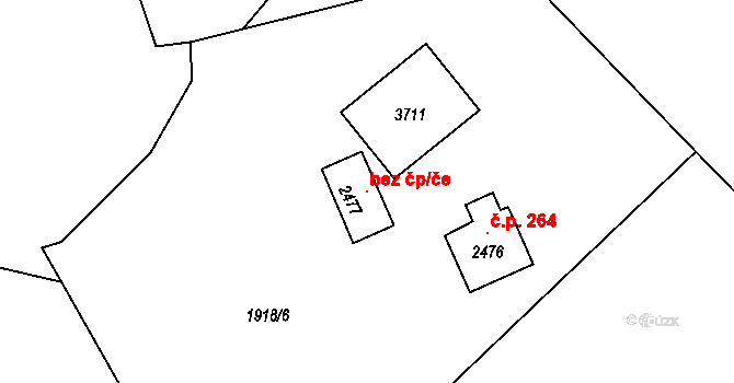 Kunčice pod Ondřejníkem 119816148 na parcele st. 2477 v KÚ Kunčice pod Ondřejníkem, Katastrální mapa