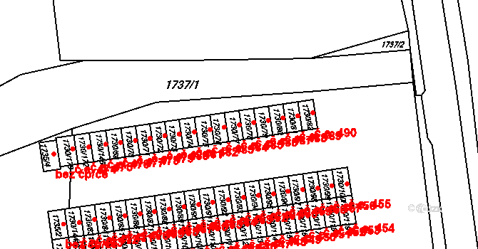 Miřetice u Klášterce nad Ohří 485, Klášterec nad Ohří na parcele st. 1730/77 v KÚ Miřetice u Klášterce nad Ohří, Katastrální mapa