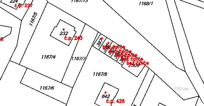 Roztoky u Jilemnice 41280148 na parcele st. 397 v KÚ Roztoky u Jilemnice, Katastrální mapa