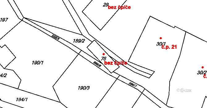 Bělotín 43282148 na parcele st. 78 v KÚ Nejdek u Hranic, Katastrální mapa