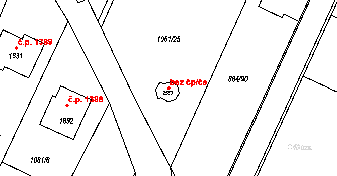 Bystřice pod Hostýnem 47558148 na parcele st. 2560 v KÚ Bystřice pod Hostýnem, Katastrální mapa