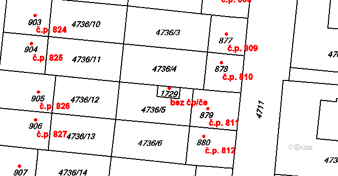 Hrušovany nad Jevišovkou 49074148 na parcele st. 1729 v KÚ Hrušovany nad Jevišovkou, Katastrální mapa