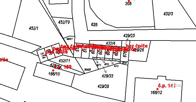 Nižbor 50433148 na parcele st. 603 v KÚ Nižbor, Katastrální mapa