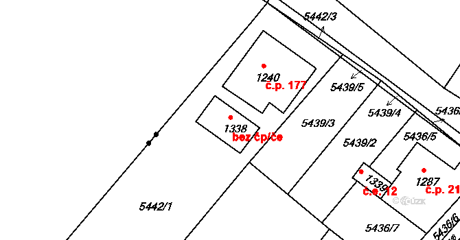 Jiříkov 79670148 na parcele st. 1338 v KÚ Filipov u Jiříkova, Katastrální mapa
