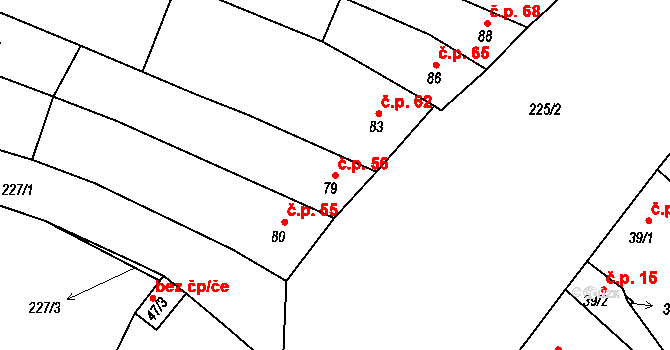 Količín 56, Holešov na parcele st. 79 v KÚ Količín, Katastrální mapa