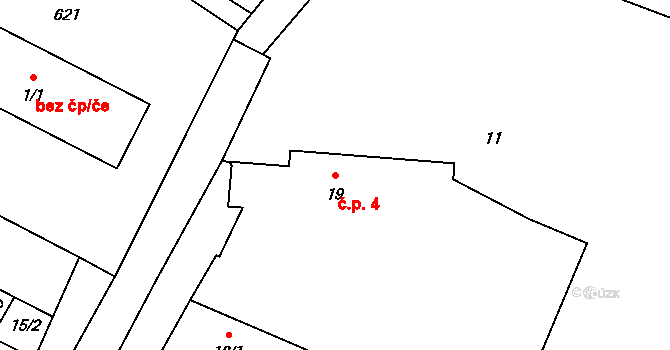 Kobylé 4, Pšov na parcele st. 19 v KÚ Kobylé, Katastrální mapa