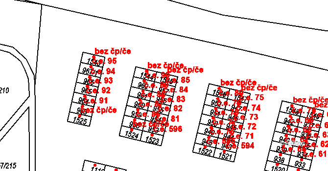 Řetenice 85, Teplice na parcele st. 957 v KÚ Teplice-Řetenice, Katastrální mapa